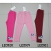 LE0320 กางเกงเลคกิ้งเด็กผู้หญิง ขายาว ติดผีเสื้อที่ปลายขาขอบย้วย สีชมพูบานเย็น S.100/110