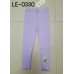 LE0330กางเกงเลคกิ้งเด็กผู้หญิง ขายาว ปักลายดอกไม้ สีม่วง S.120/130
