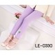 LE0330กางเกงเลคกิ้งเด็กผู้หญิง ขายาว ปักลายดอกไม้ สีม่วง 