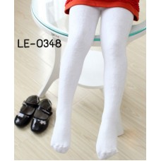 LE0348 ลองจอน ถุงน่องเด็กผู้หญิง สีขาวเรียบๆ ไซส์ S 1-3 ปี 