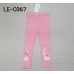 LE0367 กางเกงเลคกิ้งเด็กผู้หญิง ขายาว สกรีนลายแมวที่ปลายขา ขอบขาย้วย สีชมพูอ่อน S.100