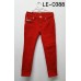 LE0388 กางเกงยีนส์ขายาวเด็กผู้ชาย ทรงขาเดฟ สีแดง