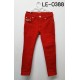LE0388 กางเกงยีนส์ขายาวเด็กผู้ชาย ทรงขาเดฟ สีแดง