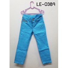 LE0389 กางเกงยีนส์ขายาวเด็กผู้ชาย ทรงขาเดฟ สีฟ้า 