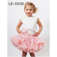 LE0406 กระโปรง TUTU เด็กผู้หญิง (ปรับขนาดเอวได้) สีชมพูอ่อน 