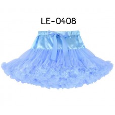LE0408 กระโปรง TUTU เด็กผู้หญิง (ปรับขนาดเอวได้) สีฟ้าคราม 0-2 ปี