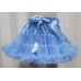 LE0408 กระโปรง TUTU เด็กผู้หญิง (ปรับขนาดเอวได้) สีฟ้าคราม 0-2 ปี