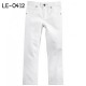 LE0412 กางเกงยีนส์เด็กสีขาว ขากระบอกเล็ก