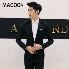 MA0004 เสื้อสูทผู้ใหญ่แขนยาวสีดำ L