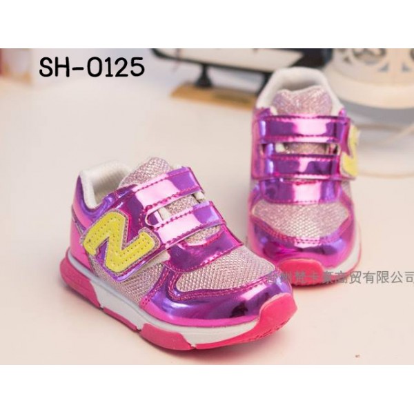 SH0125 รองเท้าเด็ก ผ้าใบพื้นยาง สายคาด New Balance สีเหลือง SH0125 รองเท้าเด็ก ผ้าใบพื้นยาง สายคาด New Balance สีเหลือง