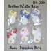 SH0184 ถุงเท้าเด็กผู้หญิง ใส่ออกงาน ไซส์ 3-5 ขอบระบายหัวใจติดดอกกุหลาบ สีขาวล้วน (เลือกสี) 