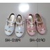 SH0189 รองเท้าพื้นยางเด็กผู้หญิง หัวแมวเหมี่ยวกากเพชร สายคาดสีขาว (มีกล่อง) No.27