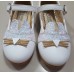 SH0189 รองเท้าพื้นยางเด็กผู้หญิง หัวแมวเหมี่ยวกากเพชร สายคาดสีขาว (มีกล่อง) No.27