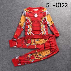 SL0122 ชุดแฟนซีเด็ก ชุดนอนเด็ก แขนยาวขายาว ลายซุปเปอร์ฮีโร่ ไอรอนแมน (2ชิ้น) 