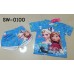 SW0100 ชุดว่ายน้ำเด็กผู้หญิง แบบเสื้อและกางเกงแขนขาสั้น ลาย Frozen สีฟ้า (2ชิ้น) S.140