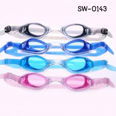 SW0143 แว่นตาว่ายน้ำเด็ก สีแดง