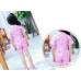 SW0158 ชุดว่ายน้ำเด็กผู้หญิง แบบบอดี้สูท แขนขาสั้น ลาย Peppa Pig พร้อมหมวกว่ายน้ำ สีชมพู (2ชิ้น) S.110/120