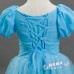 GI0867 ชุดเจ้าหญิงซินเดอเรลล่า Cinderella เชือกถักหลัง กระโปรงหางยาว สีฟ้า S.110/140