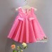 GI1145 ชุดเดรสเด็กผู้หญิง แขนกุด แต่งกระเป๋า สีชมพูบานเย็น S.120/130