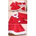 GI0390 เดรสแฟนซีเด็กผู้หญิงซานตาครอสน้อย พร้อมผ้าคลุมไหล่ และหมวก ฉลองคริสมาสต์นี้ (3ชิ้น)
