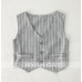 BS1162 ชุดบอดี้สูทเด็กผู้ชาย ออกงาน แขนยาว หูกระต่าย (ถอดออกได้) พร้อมเสื้อกั๊กลายทาง สีเทา (3ชิ้น) 
