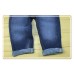 BO0194F เสื้อเชิ๊ตแขนยาวคอปกลายทาง+กางเกงยีนส์+สายเอี๊ยม S.90 (3ชิ้น)