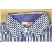 BO0194F เสื้อเชิ๊ตแขนยาวคอปกลายทาง+กางเกงยีนส์+สายเอี๊ยม S.90 (3ชิ้น)