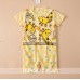BS0948 ชุดบอดี้สูทเด็ก แขนสั้น ลายยีราฟ สีเหลือง S.80
