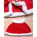 GI0390 เดรสแฟนซีเด็กผู้หญิงซานตาครอสน้อย พร้อมผ้าคลุมไหล่ และหมวก ฉลองคริสมาสต์นี้ (3ชิ้น)