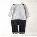 BS0808N ชุดบอดี้สูทเด็กผู้ชาย ออกงาน คอปก แขนยาว ติดหูกระต่ายสีม่วง เสื้อคลุมเย็บติด สีเทา S.95