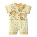 BS0948 ชุดบอดี้สูทเด็ก แขนสั้น ลายยีราฟ สีเหลือง S.80
