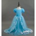GI0867 ชุดเจ้าหญิงซินเดอเรลล่า Cinderella เชือกถักหลัง กระโปรงหางยาว สีฟ้า S.110/140