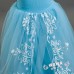 GI0867 ชุดเจ้าหญิงซินเดอเรลล่า Cinderella เชือกถักหลัง กระโปรงหางยาว สีฟ้า