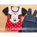 GI0781 ชุดเด็กผู้หญิง เสื้อคอกลม แขนสั้น หน้ามินนี่ เมาส์ ลายจุดสีแดง + เอี๊ยมยีนส์ ขาสั้น อกรูปหัวใจ (2ชิ้น) S.90 GI0781 ชุดเด็กผู้หญิง เสื้อคอกลม แขนสั้น หน้ามินนี่ เมาส์ ลายจุดสีแดง + เอี๊ยมยีนส์ ขาสั้น อกรูปหัวใจ (2ชิ้น) S.90