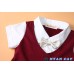 BS0786 ชุดบอดี้สูทออกงาน เด็กผู้ชาย คอปก แขนสั้น ติดหูกระต่าย เสื้อกั๊กสีเลือดหมู