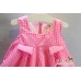 GI1145 ชุดเดรสเด็กผู้หญิง แขนกุด แต่งกระเป๋า สีชมพูบานเย็น S.120/130