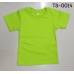 TS0014 เสื้อยืดเด็ก คอกลม สีเขียวมะนาว/สีเขียวตองอ่อน