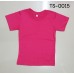 TS0015 เสื้อยืดเด็ก คอกลม สีชมพูบานเย็น