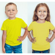 TS0003 เสื้อยืดเด็ก คอกลม สีเหลือง