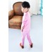 BO0610 ชุดสูทเด็กผู้ชายออกงาน เสื้อคลุมสูทแขนยาว และกางเกงขายาว สีชมพูนม (2ชิ้น) 