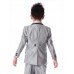 BO0647 ชุดสูทออกงานครบเซ็ท สีเงินแต่งขอบดำ (3ชิ้น) S.150