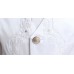 BO0628 เสื้อกั๊กเด็กผู้ชายสีขาว แต่งลายผ้าลูกไม้และคริสตัล สีขาว S.150
