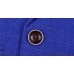 BO0685 ชุดสูทเด็กผู้ชายออกงาน เสื้อคลุมสูทแขนยาว กั๊ก และกางเกงขายาว ลายตารางสีน้ำเงิน (3ชิ้น)