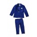 BO0674 ชุดสูทเด็กผู้ชายออกงาน เสื้อคลุมสูทแขนยาว และกางเกงขายาว สีน้ำเงินเข้ม (2ชิ้น) 