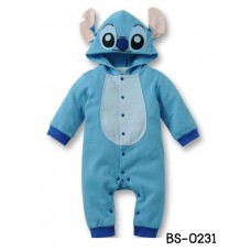 BS0231 ชุดบอดี้สูทเด็กแฟนซีดิสนีย์ แขนยาวขายาวพร้อมฮู้ด ลายสติชท์ (Stitch) 