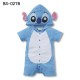 bs0278 ชุดบอดี้สูทแฟนซีเด็ก แขนสั้น พร้อมฮู้ด ลายสติชท์ (Stitch) สีฟ้า