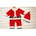BS0470 ชุดบอดี้สูทเด็ก ชุดซานตาครอสเด็ก เข็มขัดเส้นโต พร้อมหมวก ฉลองวันศริสมาสต์ (2ชิ้น)