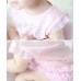 BS0629 ชุดบอดี้สูทเด็กผู้หญิง แนวเจ้าหญิงแขนกุด แต่งเพชร Princess ผ้านิ่ม สีชมพู