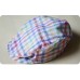 BS0697 ชุดบอดี้สูทออกงาน เด็กผู้ชาย แขนสั้นสีขาว ติดหูกระต่าย เสื้อกั๊กลายสก๊อตสีรุ้ง พร้อมหมวก (2ชิ้น) 