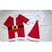 BS0773 ชุดบอดี้สูทแฟนซีเด็ก แขนยาว ซานตาครอสน้อย พร้อมเคราและหมวก ฉลองคริสมาสต์นี้ (3ชิ้น)